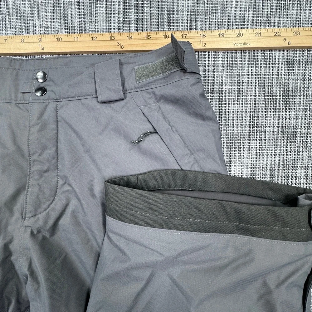 Columbia Arctic Trip Snow Pants Mens Medium Gray Omni Heat Insulated Ski Nylon